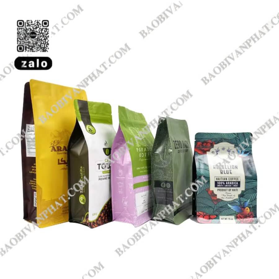Bao bì cà phê xếp hông cao cấp