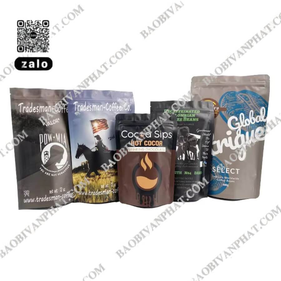 Các mẫu bao bì cà phê thông dụng trên thị trường hiện nay