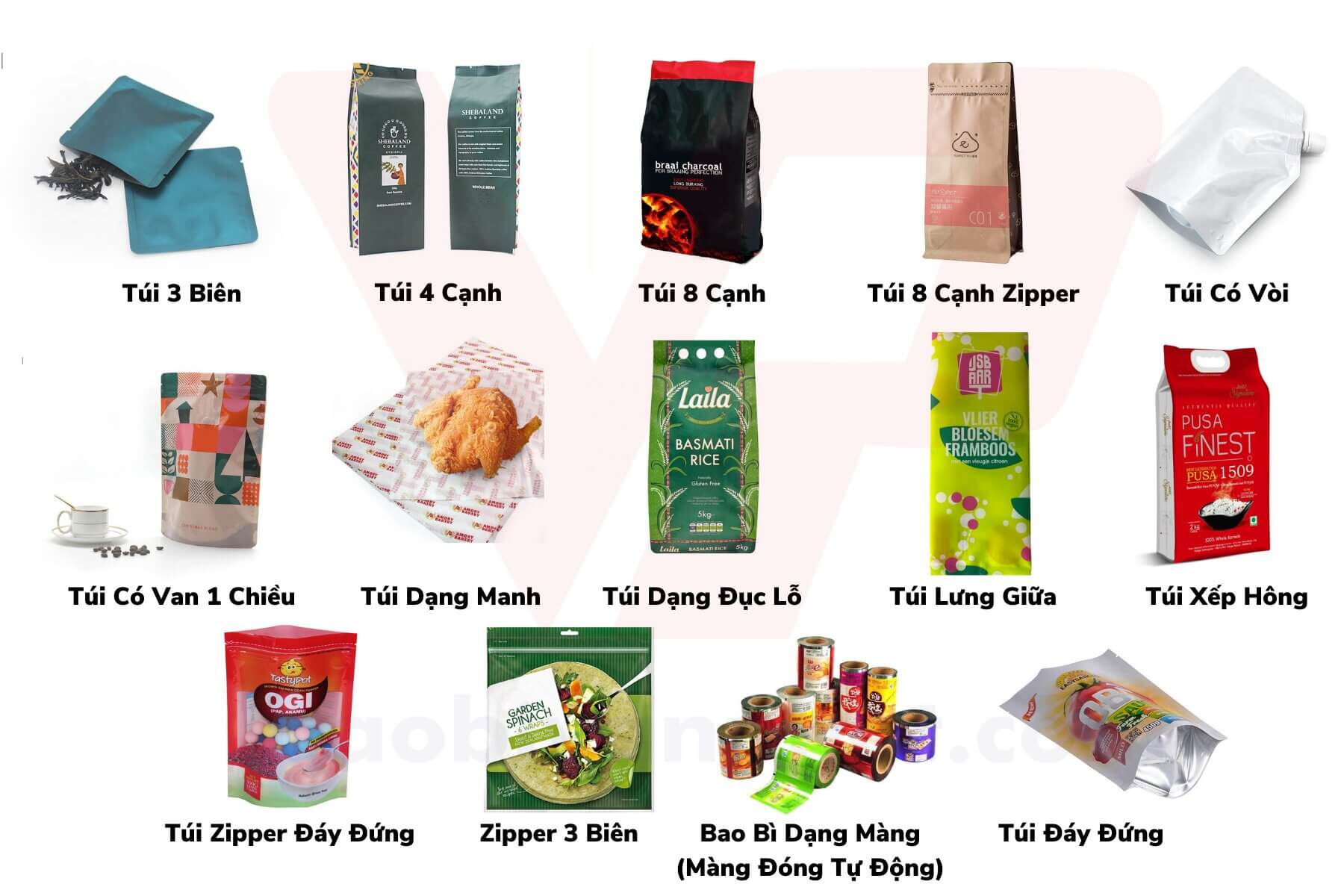 Sự đa dạng của các loại túi đựng thực phẩm bền vững