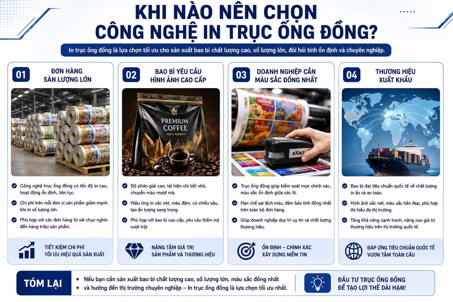 Trường hợp nên chọn công nghệ in trục ống đồng