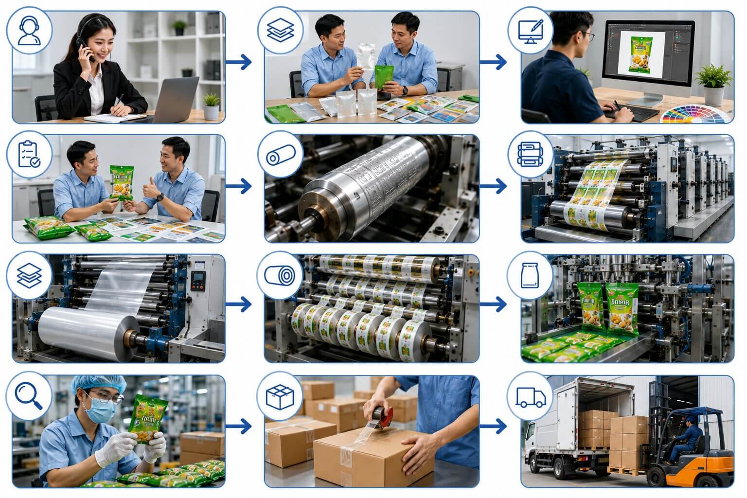 Quy trình sản xuất và in bao bì nhựa chuyên nghiệp