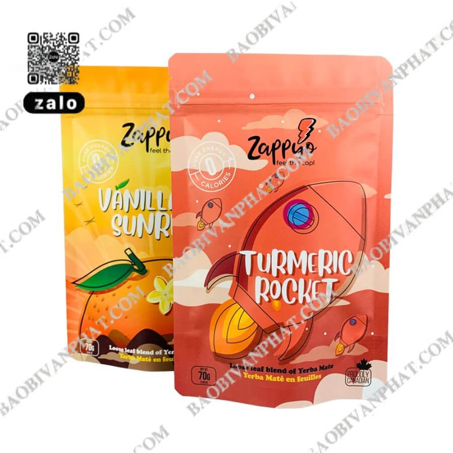 In túi zipper thực phẩm với nhiều mẫu thiết kế màu sắc