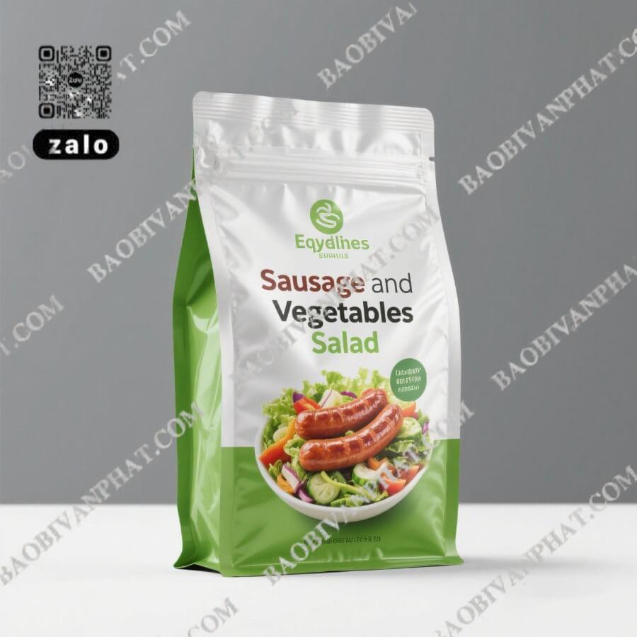 In bao bì ni lông dạng túi đáy đứng cho thực phẩm