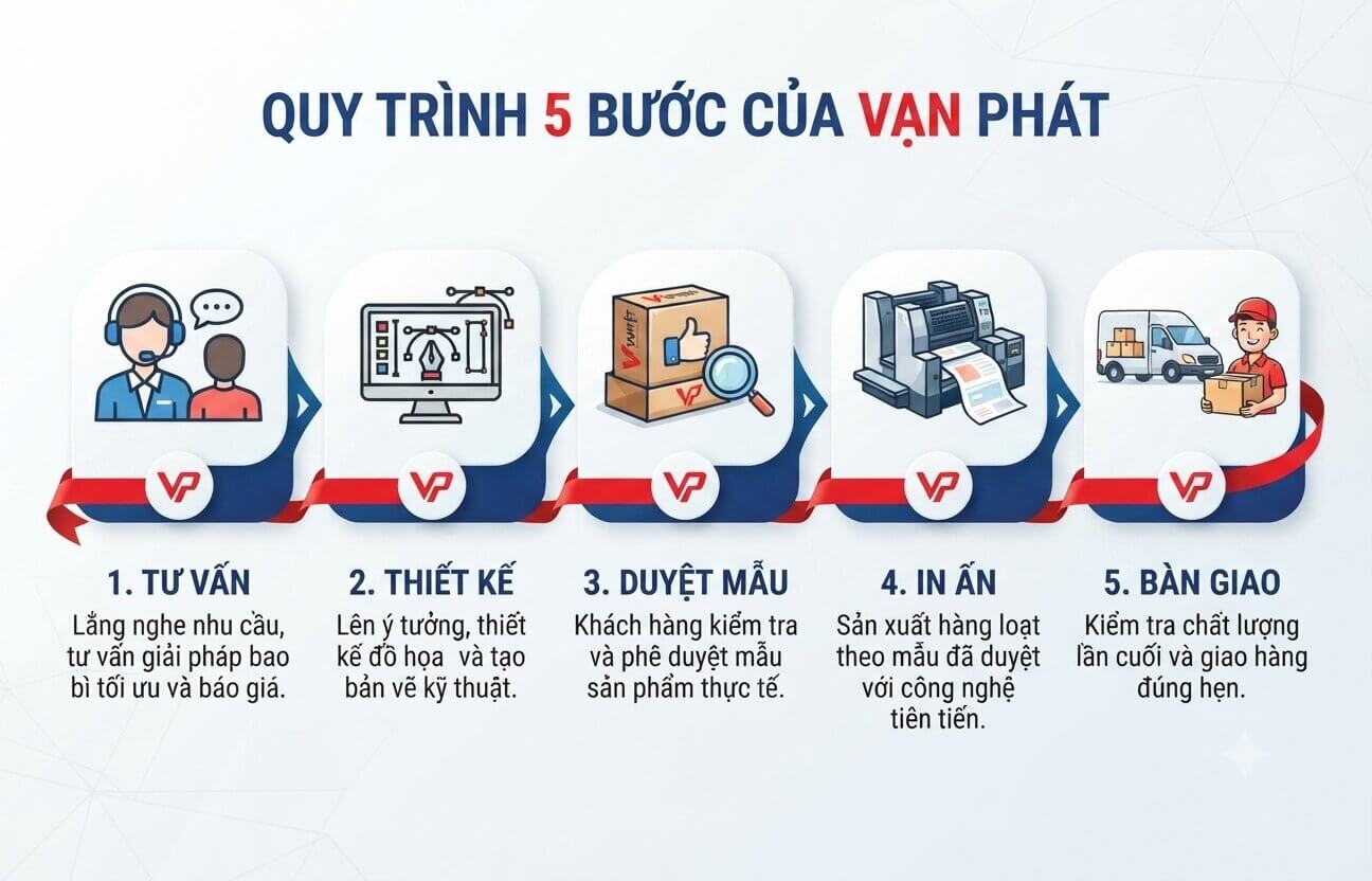Quy trình in bao bì ni lông chuyên nghiệp tại Vạn Phát