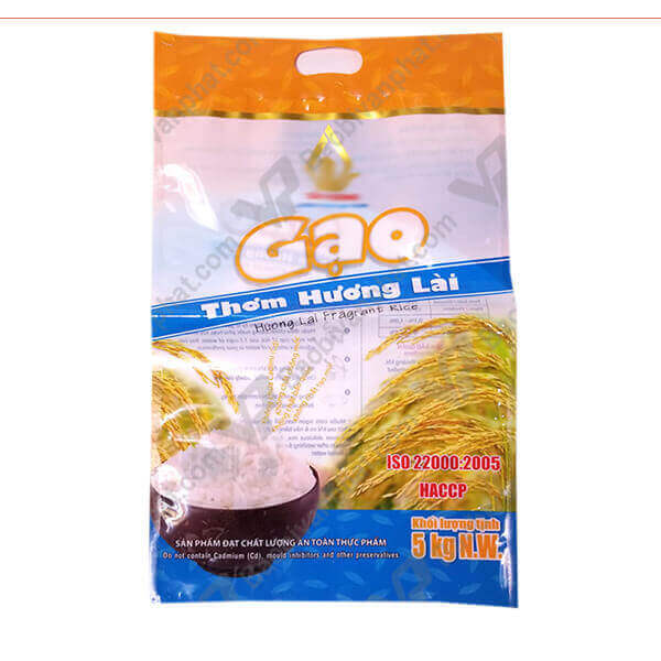 Bao bì nhựa đựng gạo thơm in ấn đẹp mắt