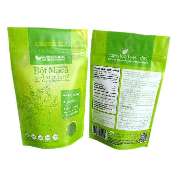 Túi zipper đựng bột maca in bao bì thực phẩm