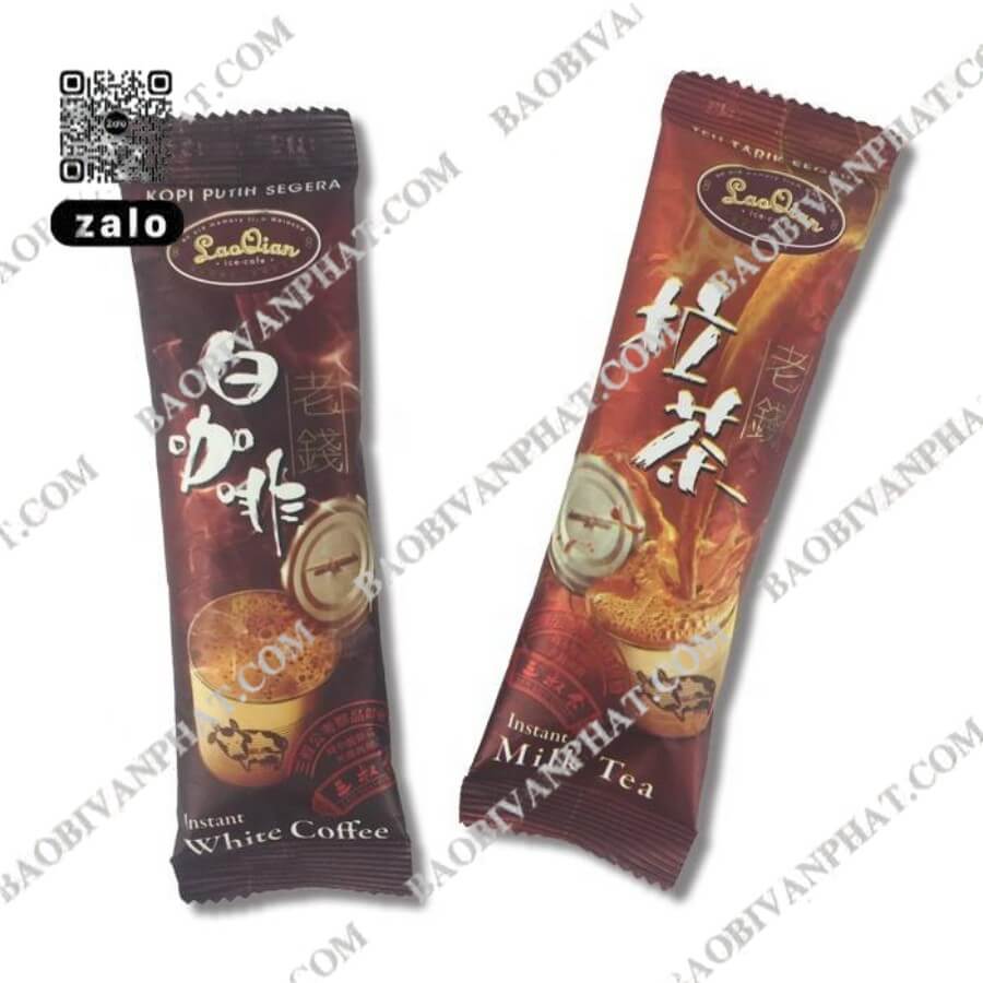 Túi đựng cà phê hòa tan và trà sữa gói 20gr hàn lưng giữa