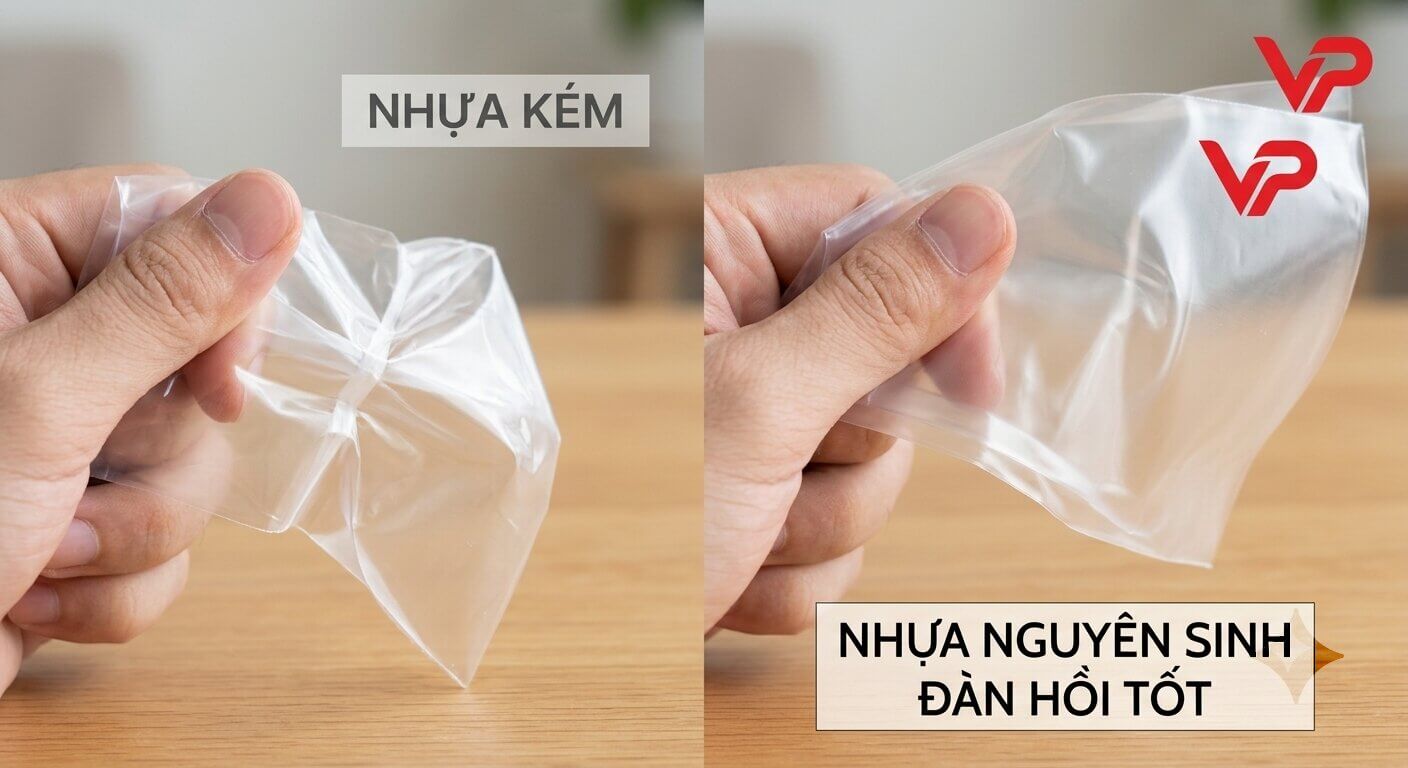 So sánh độ đàn hồi nhựa nguyên sinh và nhựa kém chất lượng