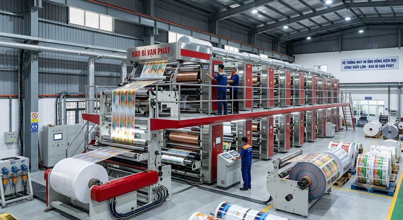 Nhà máy in ống đồng hiện đại của Công Ty Bao Bì Vạn Phát