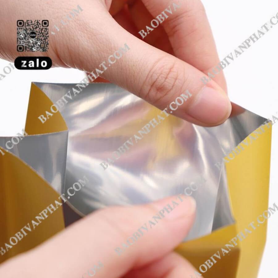Lớp màng nhôm túi xếp hông 4 cạnh