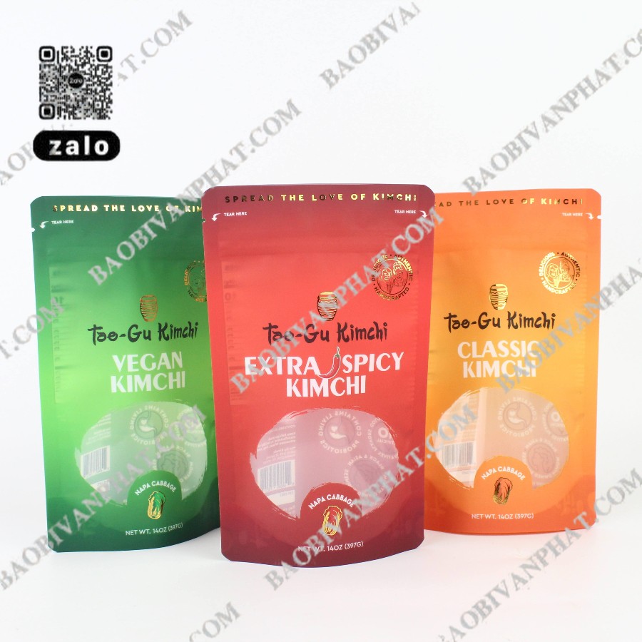 Mẫu túi zipper đáy đứng đựng kẹo