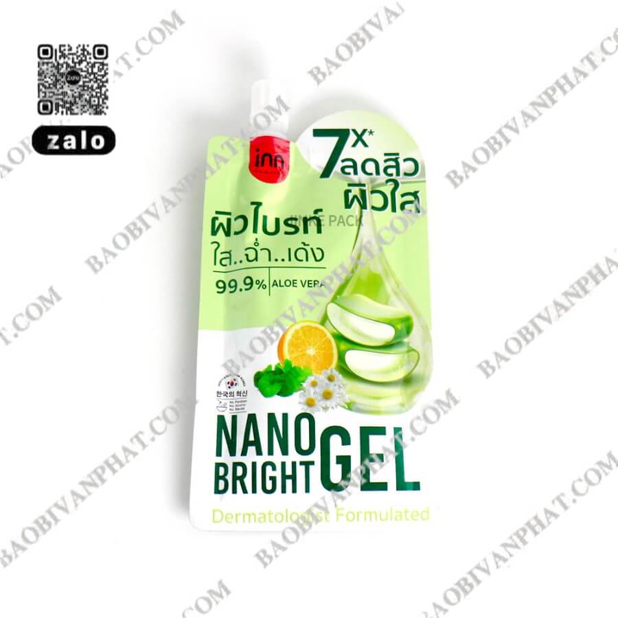In bao bì mỹ phẩm túi vòi ép Nano Bright Gel dưỡng sáng da
